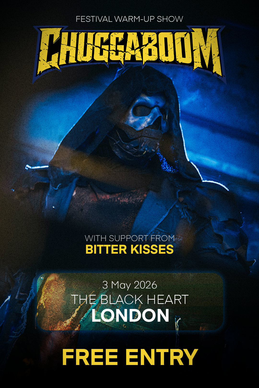 The Black Heart festival warm-up show poster